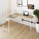 Ver imagem 1 de Escrivaninha Mesa Escritório em L Estilo Active 135cm Industrial Yescasa Marrom
