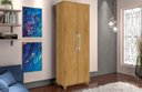 Ver imagem 2 de Multiuso / Armário Max 100% Mdp de 15mm 2 Portas com Pés em Madeira Puxadores Cromados e Chave Cor N