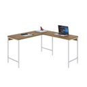 Ver imagem 4 de Escrivaninha Mesa Escritório em L Estilo Active 135cm Industrial Yescasa Marrom