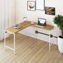 Ver imagem 1 de Escrivaninha Mesa Escritório em L Estilo Active 135cm Industrial Yescasa Marrom