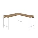 Ver imagem 2 de Escrivaninha Mesa Escritório em L Estilo Active 135cm Industrial Yescasa Marrom