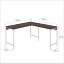 Ver imagem 3 de Escrivaninha Mesa Escritório em L Estilo Industrial 135x140cm Active