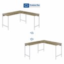 Ver imagem 7 de Escrivaninha Mesa Escritório em L Estilo Active 135cm Industrial Yescasa Preto