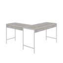Ver imagem 6 de Escrivaninha Mesa Escritório em L Estilo Active 135cm Industrial Yescasa Branco