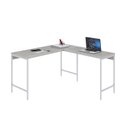 Ver imagem 4 de Escrivaninha Mesa Escritório em L Estilo Active 135cm Industrial Yescasa Branco