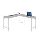 Ver imagem 4 de Escrivaninha Mesa Escritório em L Estilo Active 135cm Industrial Yescasa Branco