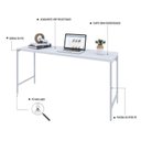 Ver imagem 4 de Mesa de Escritório Active 150cm Yescasa Branco Chess Est.Preta