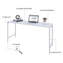 Ver imagem 5 de Escrivaninha Mesa Escritório Active 150cm Industrial Yescasa