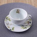 Ver imagem 3 de Jogo 6 Xícaras de Chá com Pires 250ml Porcelana Decorada Tramontina Magnólia