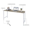 Ver imagem 5 de Escrivaninha Mesa Escritório Active 150cm Industrial Yescasa Marrom