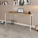 Ver imagem 7 de Escrivaninha Mesa Escritório Active 150cm Industrial Yescasa Marrom
