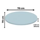 Ver imagem 2 de Tampo Redondo 70 Cm (largura) P25 Pandin Mdp 2,50 Cm (altura) Cor Cinza