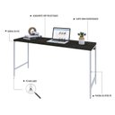 Ver imagem 5 de Escrivaninha Mesa Escritório Active 150cm Industrial Yescasa Marrom