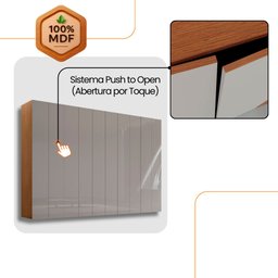 Guarda Roupa Casal Everest Mdf 10 Portas 8 Gavetas e 9 Prateleiras Moderna Mobília - 6