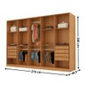 Guarda Roupa Casal Everest Mdf 10 Portas 8 Gavetas e 9 Prateleiras Moderna Mobília - 3
