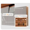 Guarda Roupa Casal Everest Mdf 10 Portas 8 Gavetas e 9 Prateleiras Moderna Mobília - 5