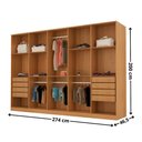 Ver imagem 3 de Guarda Roupa Casal Everest Mdf 10 Portas 8 Gavetas e 9 Prateleiras Moderna Mobília
