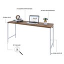 Ver imagem 5 de Escrivaninha Mesa Escritório Active 150cm Industrial Yescasa Marrom