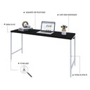 Ver imagem 5 de Escrivaninha Mesa Escritório Active 150cm Industrial Yescasa Preto