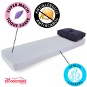 Ver imagem 6 de Puff Multiuso com Lençol e Travesseiro Solteiro 3 em 1 em Tecido Chumbo BF Colchões