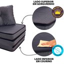 Ver imagem 7 de Puff Multiuso com Lençol e Travesseiro Solteiro 3 em 1 em Tecido Chumbo BF Colchões