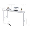 Ver imagem 5 de Escrivaninha Mesa Escritório Industrial 150cm Active Yescasa