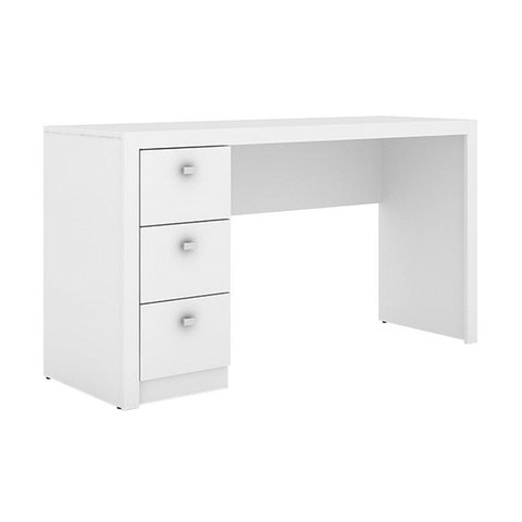 Mesa Escrivaninha Juvenil ME4102 c/ 3 Gavetas Branco - Tecno Mobili