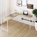 Ver imagem 1 de Escrivaninha Mesa Escritório em L Estilo Active 150cm Industrial Yescasa Marrom