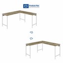 Ver imagem 7 de Escrivaninha Mesa Escritório em L Estilo Industrial 150x140cm Active