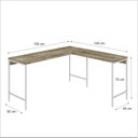 Ver imagem 3 de Escrivaninha Mesa Escritório em L Estilo Active 150cm Industrial Yescasa Marrom