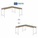 Ver imagem 7 de Escrivaninha Mesa Escritório em L Estilo Active 150cm Industrial Yescasa Marrom