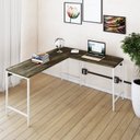 Ver imagem 1 de Escrivaninha Mesa Escritório em L Estilo Active 150cm Industrial Yescasa Marrom