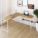 Ver imagem 1 de Escrivaninha Mesa Escritório em L Estilo Industrial 150x140cm Active