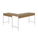 Ver imagem 6 de Escrivaninha Mesa Escritório em L Estilo Active 150cm Industrial Yescasa Marrom