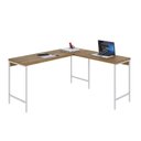 Ver imagem 4 de Escrivaninha Mesa Escritório em L Estilo Active 150cm Industrial Yescasa Marrom