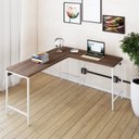Ver imagem 1 de Escrivaninha Mesa Escritório em L Estilo Active 150cm Industrial Yescasa Marrom