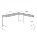 Ver imagem 3 de Escrivaninha Mesa Escritório em L Estilo Industrial 150x140cm Active