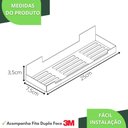Ver imagem 4 de Porta Shampoo Com Adesivo Suporte Banheiro Branco ELG