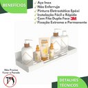 Ver imagem 3 de Porta Shampoo Com Adesivo Suporte Banheiro Branco ELG