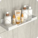 Ver imagem 1 de Porta Shampoo Com Adesivo Suporte Banheiro Branco ELG