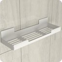Ver imagem 2 de Porta Shampoo Com Adesivo Suporte Banheiro Branco ELG