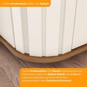 Ver imagem 4 de Guarda Roupa Casal 6 Portas Premium Off White/nature - Móveis Henn