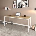 Ver imagem 7 de Escrivaninha Mesa Escritório Estilo Diretor Active 180cm Industrial Yescasa Marrom