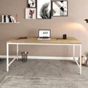 Ver imagem 1 de Escrivaninha Mesa Escritório Estilo Diretor Active 180cm Industrial Yescasa Marrom