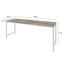 Ver imagem 3 de Escrivaninha Mesa Escritório Estilo Diretor Active 180cm Industrial Yescasa Marrom