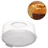 2 Boleiras Brancas Plásticas Tampa Alça Prato para Bolo 28cm Doces e Tortas Lyor - 2