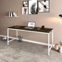 Ver imagem 7 de Escrivaninha Mesa Escritório Estilo Diretor Active 180cm Industrial Yescasa Marrom