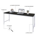 Ver imagem 5 de Escrivaninha Mesa Escritório 180cm Estilo Industrial Diretor Active Yescasa