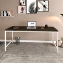 Ver imagem 1 de Escrivaninha Mesa Escritório Estilo Diretor Active 180cm Industrial Yescasa Marrom