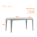 Ver imagem 3 de Mesa Jantar Retangular Aurea 120cm com Tampo de Vidro:ype/off White